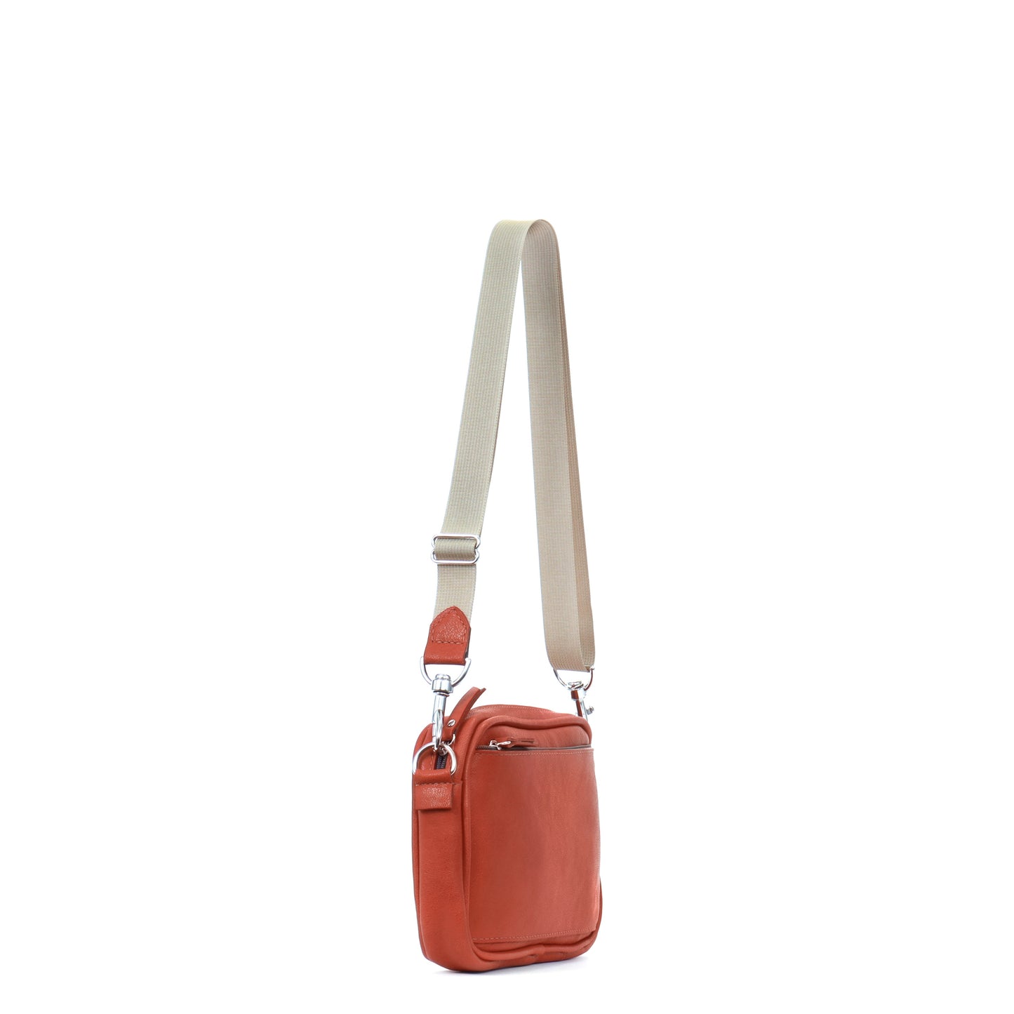 MINI CAMERA BAG TERRACOTTA ITALIAN LAMB