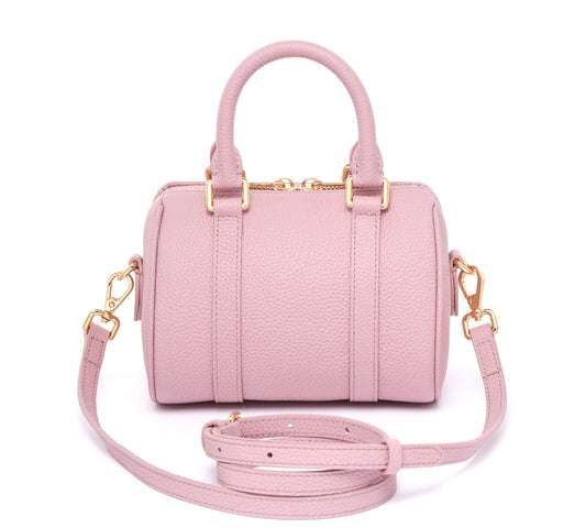 NANO Boston bag - Togo Leather - Dusty Pink