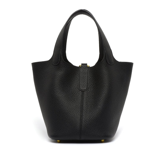 Josette - Versatile Bucket Bag - Grained Cowhide - Black